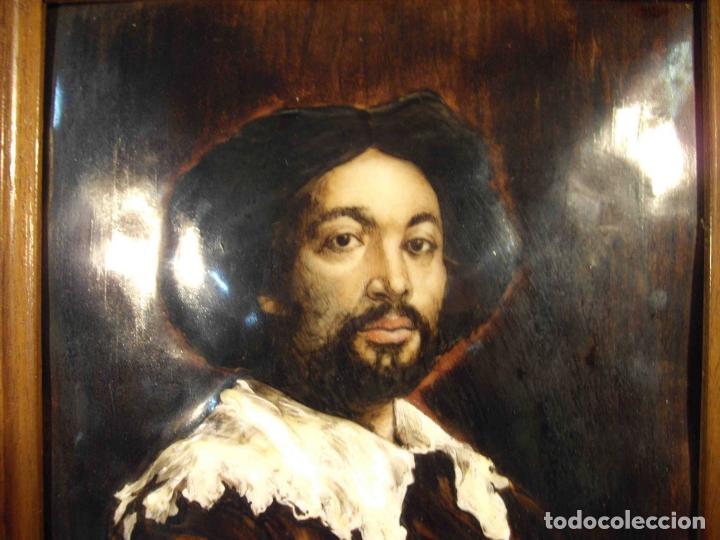 Otros objetos de arte: CUADRO ESMALTE DE CABALLERO - Foto 3