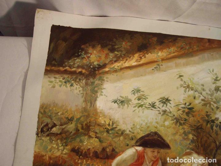 Otros objetos de arte: OLEO LIENZO PAREJA CON CARRETILLA - Foto 5