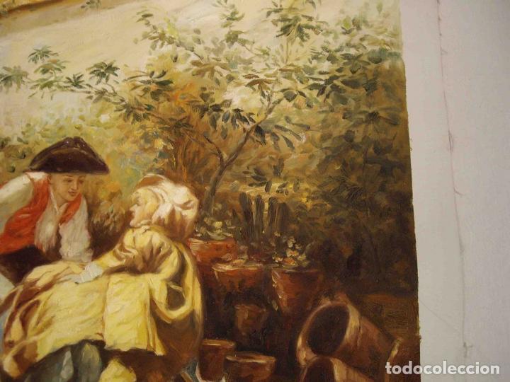 Otros objetos de arte: OLEO LIENZO PAREJA CON CARRETILLA - Foto 6