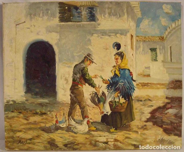 Otros objetos de arte: OLEO MOTIVO ANDALUZ 2 - Foto 1