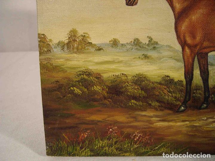 Otros objetos de arte: OLEO SOBRE LIENZO PURASANGRE MARRON II - Foto 4