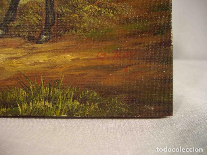 Otros objetos de arte: OLEO SOBRE LIENZO PURASANGRE MARRON II - Foto 5
