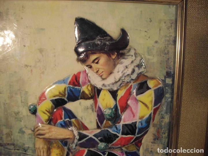 Otros objetos de arte: CUADRO ARLEQUIN ESMALTE CON MARCO - Foto 4