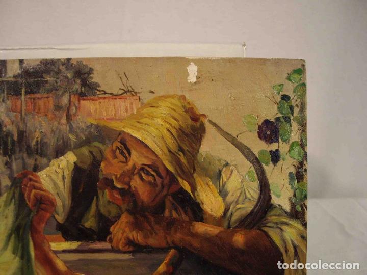 Otros objetos de arte: OLEO SOBRE TABLA SEGADOR RONDANDO - Foto 2