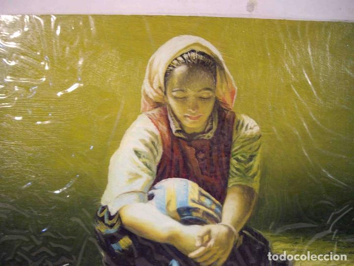 Otros objetos de arte: OLEO SOBRE TABLA CHICA EN LA HIERBA - Foto 2