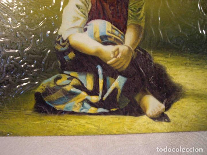 Otros objetos de arte: OLEO SOBRE TABLA CHICA EN LA HIERBA - Foto 3