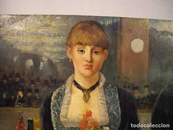 Otros objetos de arte: OLEO SOBRE TABLA CAMARERA - Foto 2