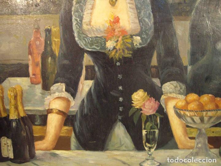 Otros objetos de arte: OLEO SOBRE TABLA CAMARERA - Foto 3
