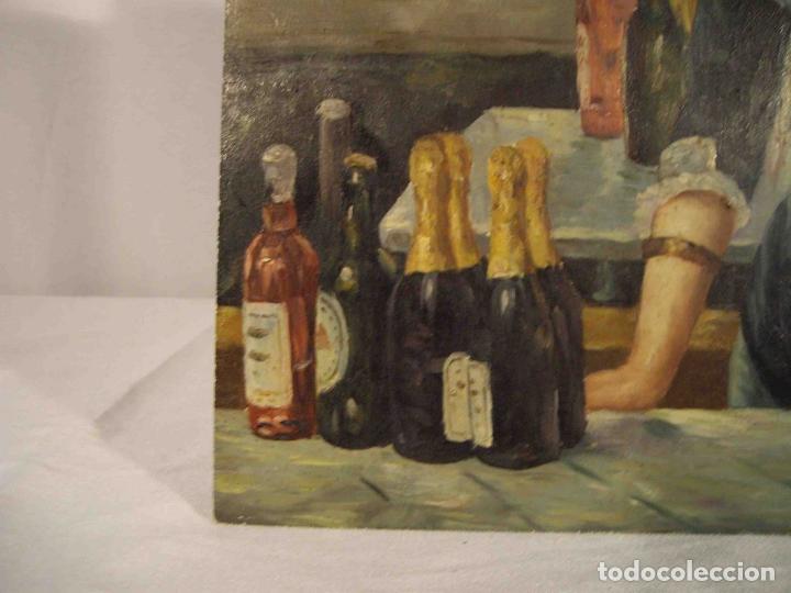 Otros objetos de arte: OLEO SOBRE TABLA CAMARERA - Foto 6