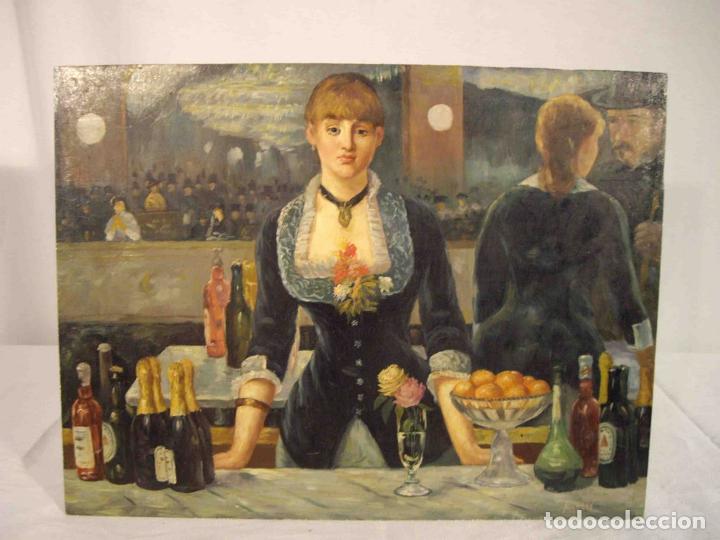 Otros objetos de arte: OLEO SOBRE TABLA CAMARERA - Foto 1