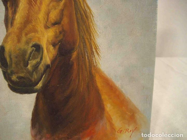 Otros objetos de arte: OLEO SOBRE LIENZO CABEZA CABALLO MARRO - Foto 3
