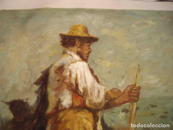 Otros objetos de arte: OLEO TELA VAQUERO - Foto 2