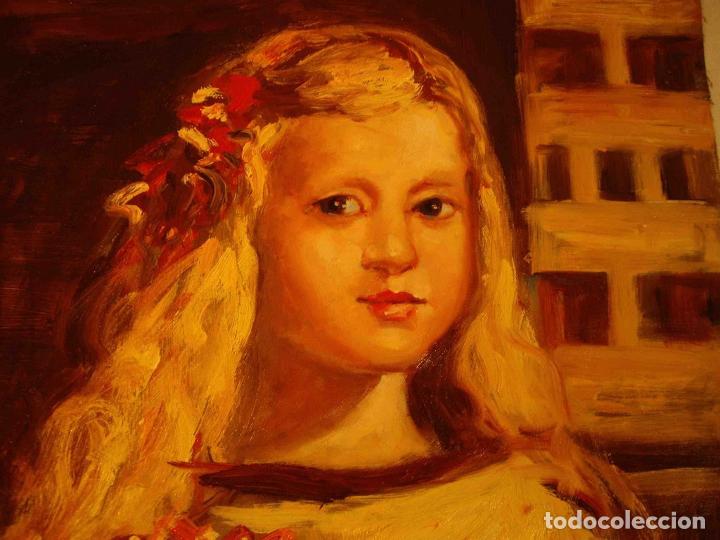 Otros objetos de arte: OLEO TELA MENINA RUBIA - Foto 4