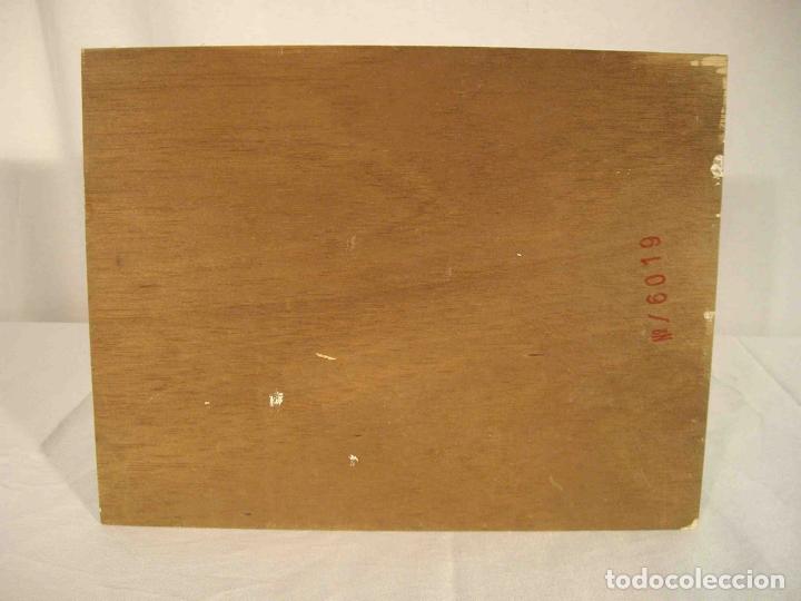 Otros objetos de arte: OLEO SOBRE TABLA CASA AL PIE MONTA&Ntilde;A - Foto 5
