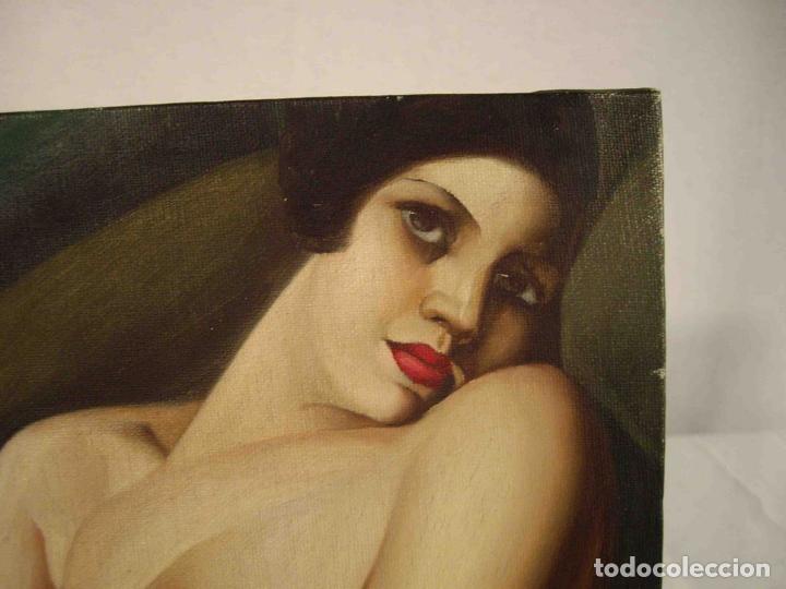 Otros objetos de arte: OLEO SOBRE LIENZO MUJER PECHO DESNUDO - Foto 2