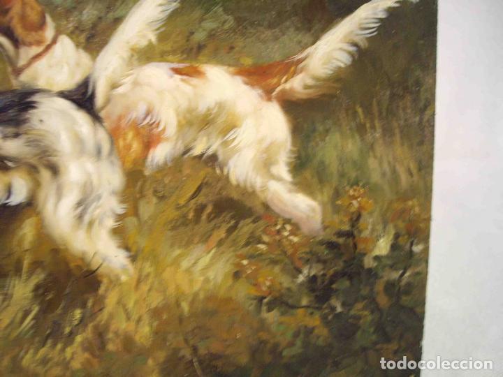 Otros objetos de arte: OLEO SOBRE TABLA PAREJA DE SETTERS - Foto 5