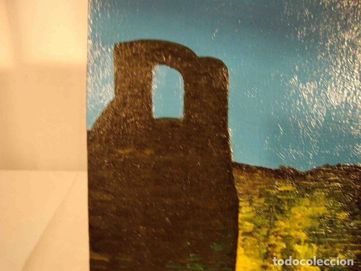 Otros objetos de arte: OLEO SOBRE TABLA MURALLA DE LUGO - Foto 2