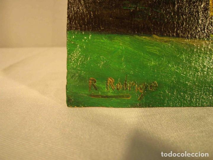 Otros objetos de arte: OLEO SOBRE TABLA MURALLA DE LUGO - Foto 4