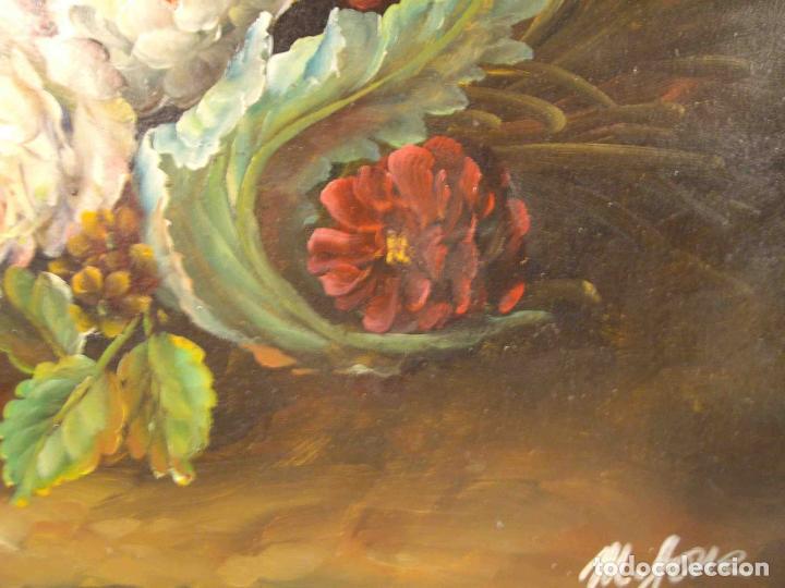 Otros objetos de arte: OLEO SOBRE TABLA BODEGON FLORES - Foto 4