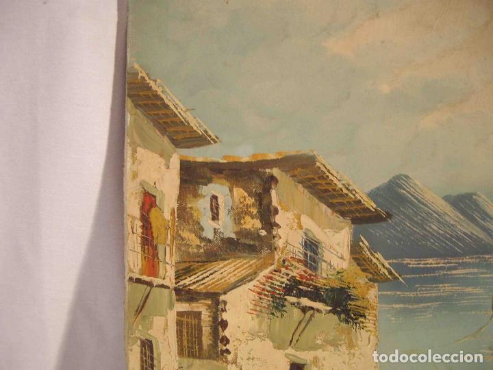 Otros objetos de arte: OLEO CASA EN EL PUERTO - Foto 3