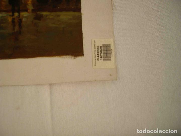 Otros objetos de arte: OLEO TELA CALLE 1930 - Foto 5