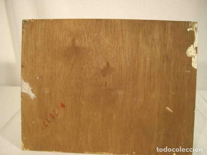 Otros objetos de arte: OLEO SOBRE TABLA DIA DE PLAYA 4 - Foto 6