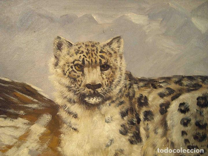 Otros objetos de arte: OLEO SOBRE LIENZO TIIGRE DE LAS NIEVES - Foto 2