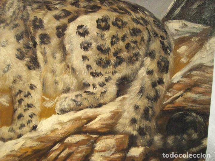 Otros objetos de arte: OLEO SOBRE LIENZO TIIGRE DE LAS NIEVES - Foto 3