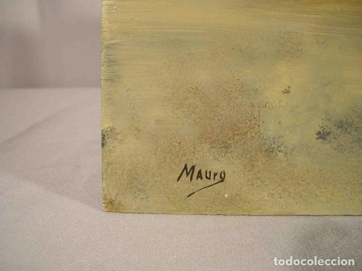 Otros objetos de arte: OLEO SOBRE TABLA DIA DE PLAYA - Foto 5