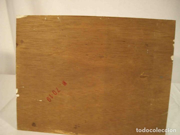 Otros objetos de arte: OLEO SOBRE TABAL DIA DE PLAYA 3 - Foto 6