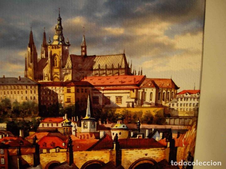 Otros objetos de arte: ACUARELA SOBRE LAMINA PUENTE CARLOS V - Foto 3