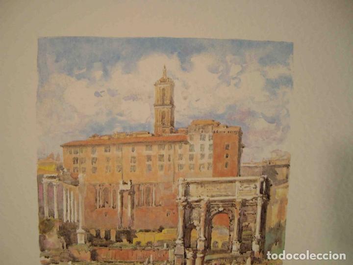 Otros objetos de arte: ACUARELA SOBRE LAMINA FORO ROMANO - Foto 2