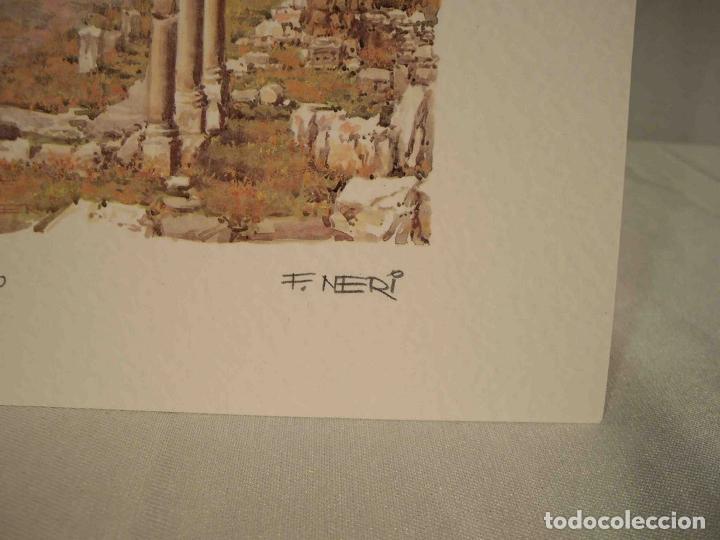 Otros objetos de arte: ACUARELA SOBRE LAMINA FORO ROMANO - Foto 5