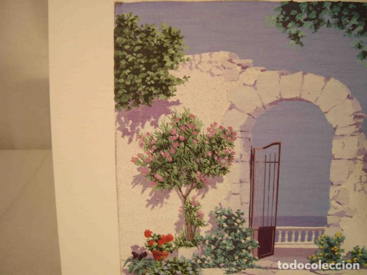 Otros objetos de arte: ACUARELA SOBRE LAMAINA TERRAZA AL MAR - Foto 2
