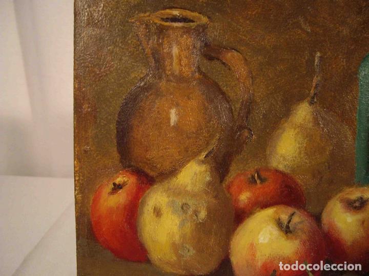 Otros objetos de arte: OLEO SOBRE TABLA BODEGON FRUTAS - Foto 2
