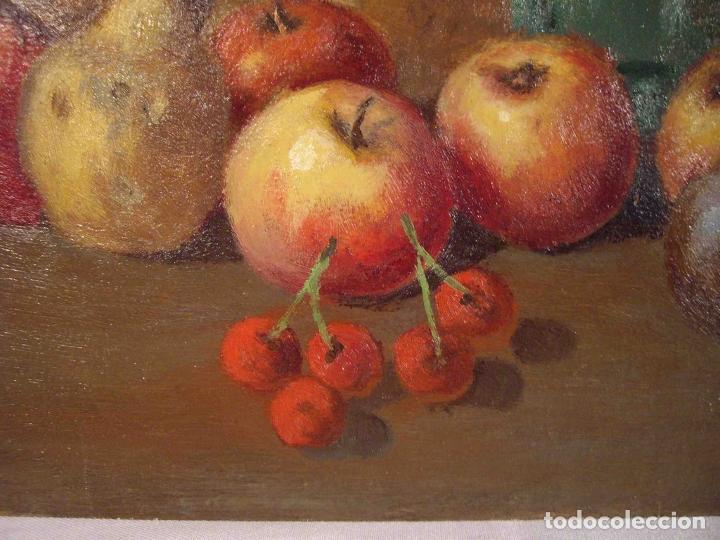 Otros objetos de arte: OLEO SOBRE TABLA BODEGON FRUTAS - Foto 4