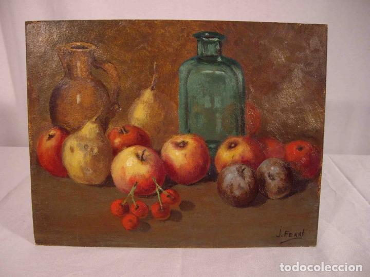 Otros objetos de arte: OLEO SOBRE TABLA BODEGON FRUTAS - Foto 1