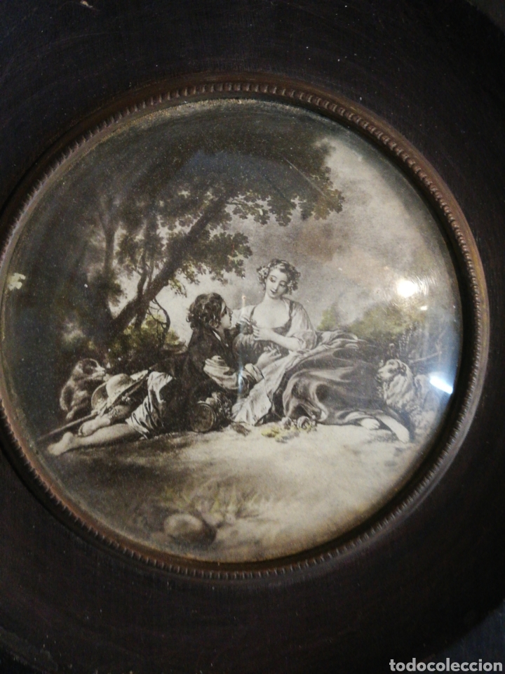 Otros objetos de arte: 2 antiguos cuadros mini - Foto 2