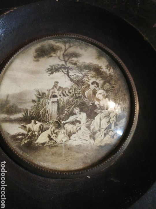 Otros objetos de arte: 2 antiguos cuadros mini - Foto 3