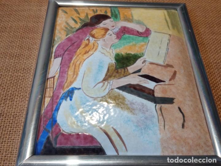 Otros objetos de arte: Cuadro esmaltdo pintor Renoir - Foto 2