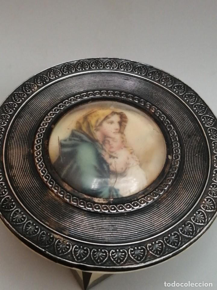 Otros objetos de arte: Maternal.Miniatura Impresi&oacute;n sobre celuloide frontal plata - Foto 7