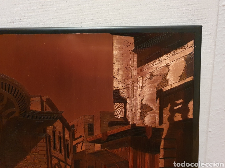 Otros objetos de arte: Placa de cobre grabada y policromada - Foto 2