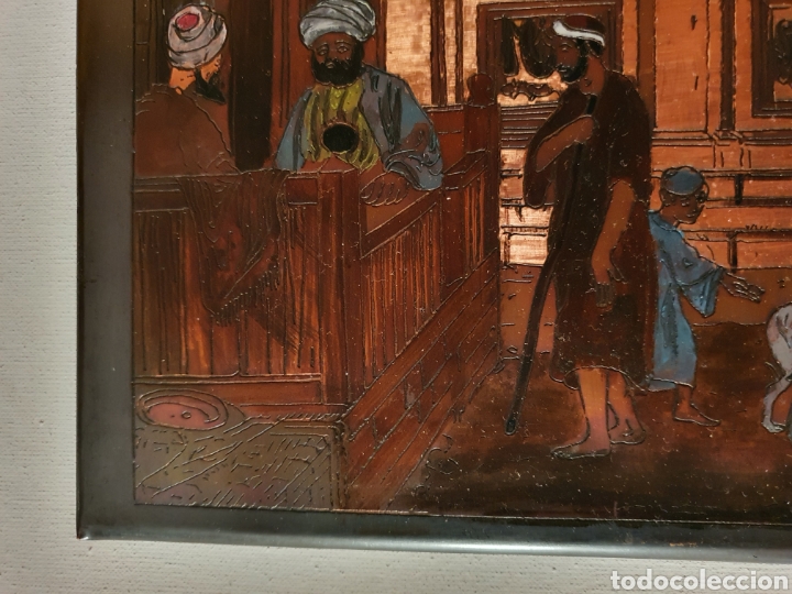 Otros objetos de arte: Placa de cobre grabada y policromada - Foto 3