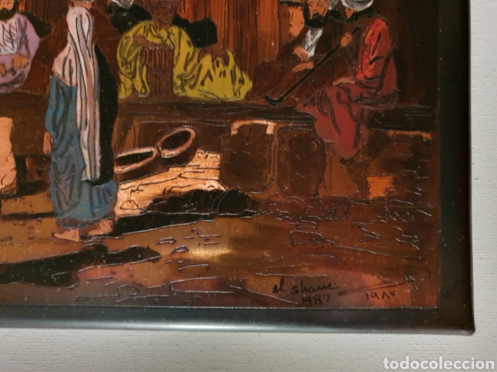 Otros objetos de arte: Placa de cobre grabada y policromada - Foto 4