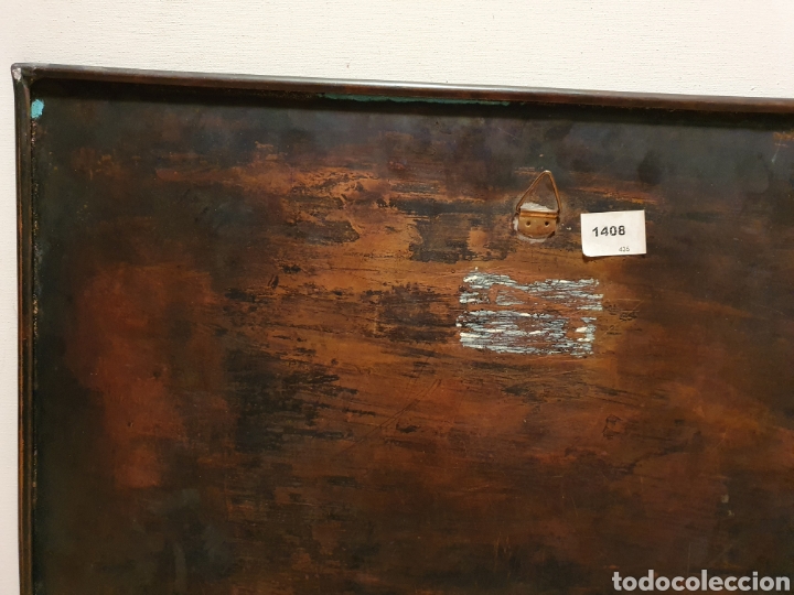 Otros objetos de arte: Placa de cobre grabada y policromada - Foto 5