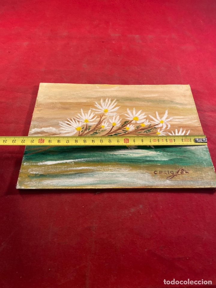 Otros objetos de arte: &Oacute;leo sobre tablex. Flores - Foto 4