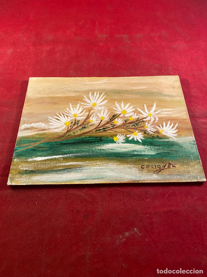 Otros objetos de arte: &Oacute;leo sobre tablex. Flores - Foto 1