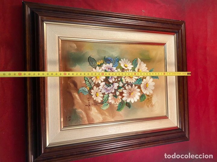 Otros objetos de arte: Flores. &Oacute;leo sobre lienzo - Foto 3
