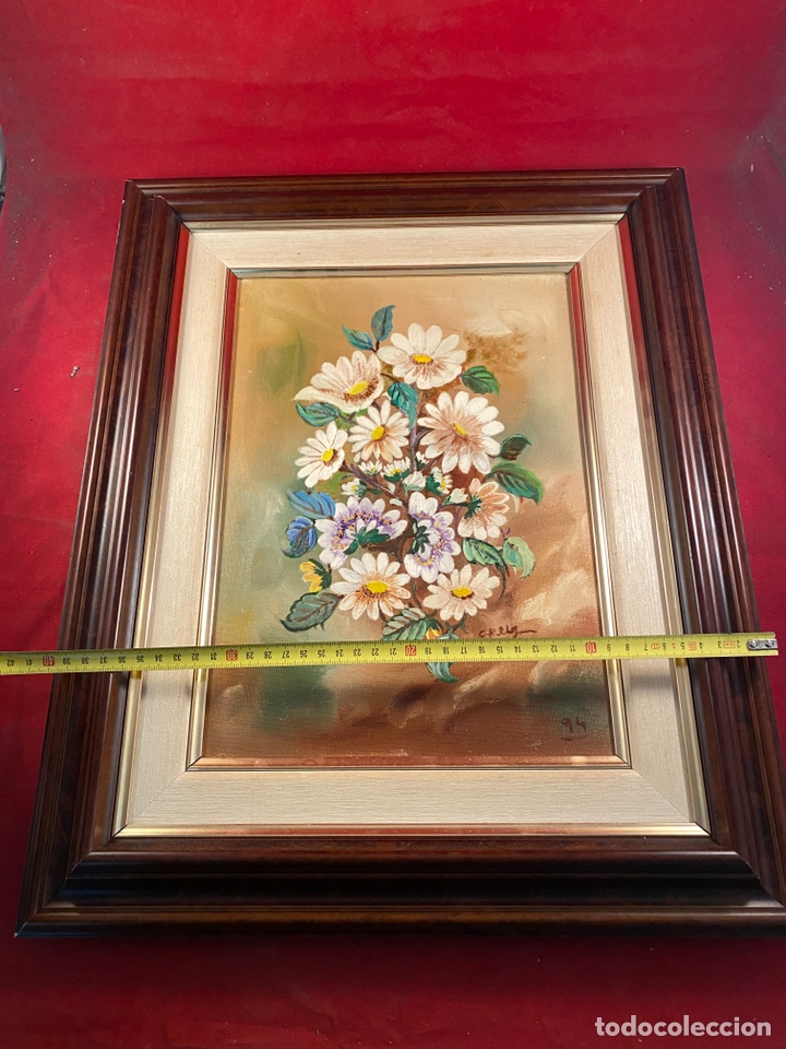 Otros objetos de arte: Flores. &Oacute;leo sobre lienzo - Foto 4