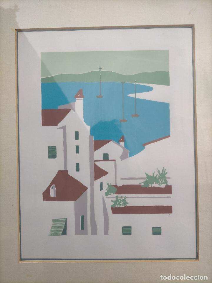 Otros objetos de arte: Cuadro pintado y enmarcado de edificios de la ciudad o provincia de Tarragona - Foto 2